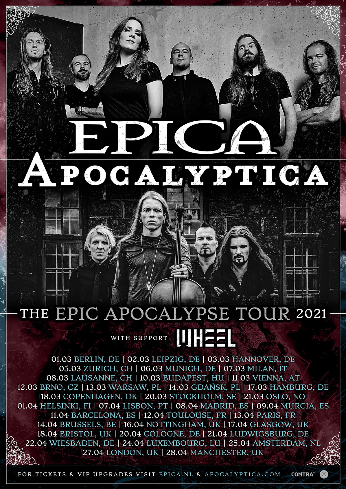 European co-headline tour of Epica and Apocalyptica postponed to Spring 2021.