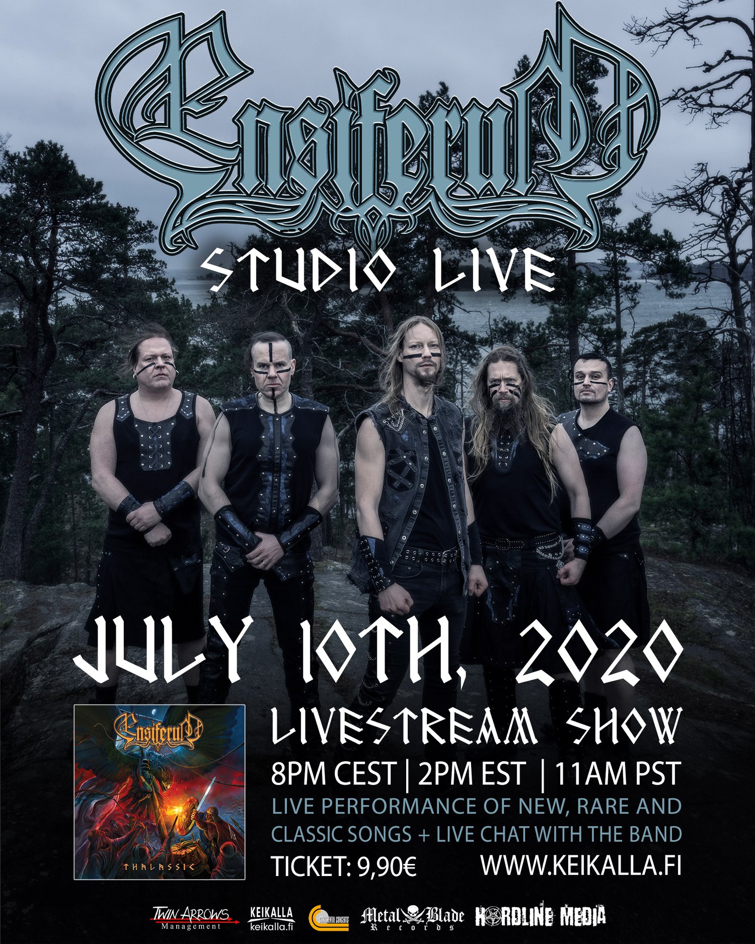 10.7.2020 Ensiferum @ Sonic Pump Studios, Helsinki
