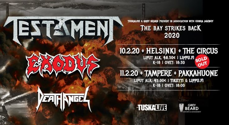 10.2.2020 Death Angel, Exodus, & Testament @ The Circus, Helsinki (Musicalypse Archive)