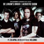 26.4.2019 De Lirium’s Order (acoustic) @ Bar Base, Helsinki (Musicalypse Archive)