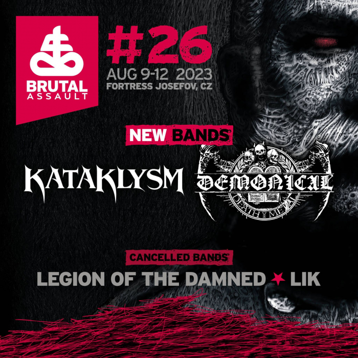 DEMONICAL and KATAKLYSM as replacements in Brutal Assault lineup