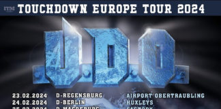U.D.O. – announce German, Swiss & Czech dates of 2023/24 “Touchdown” world tour