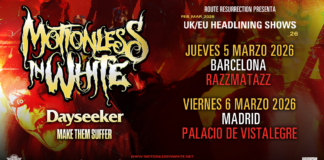 MOTIONLESS IN WHITE announce DAYSEEKER and MAKE THEM SUFFER as special guests for their 2026 Spanish shows